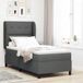Prolenta Maison Exclusive - Boxspringbed met hoofdeinde, donkergrijs, 80 x 200 cm, gestoffeerd