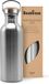 Bambaw® Waterfles 750ml - Enkelwandige drinkfles - Lekvrij, Plasticvrij met Bamboe Dop - Waterflessen Volwassenen - Waterfles RVS - Perfect voor Reizen, Wandelen, Dagelijks Gebruik, Kamperen - Water Fles - Camping - Zilver