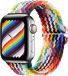 Strap-it Gevlochten smartwatch bandje - Geschikt voor Apple Watch - Regenboog - 44/45/46/49mm