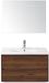 BES LED Dante Badmeubelset 80 cm - Walnoot - Keramische Wastafel Wit Enjoy met Spiegel