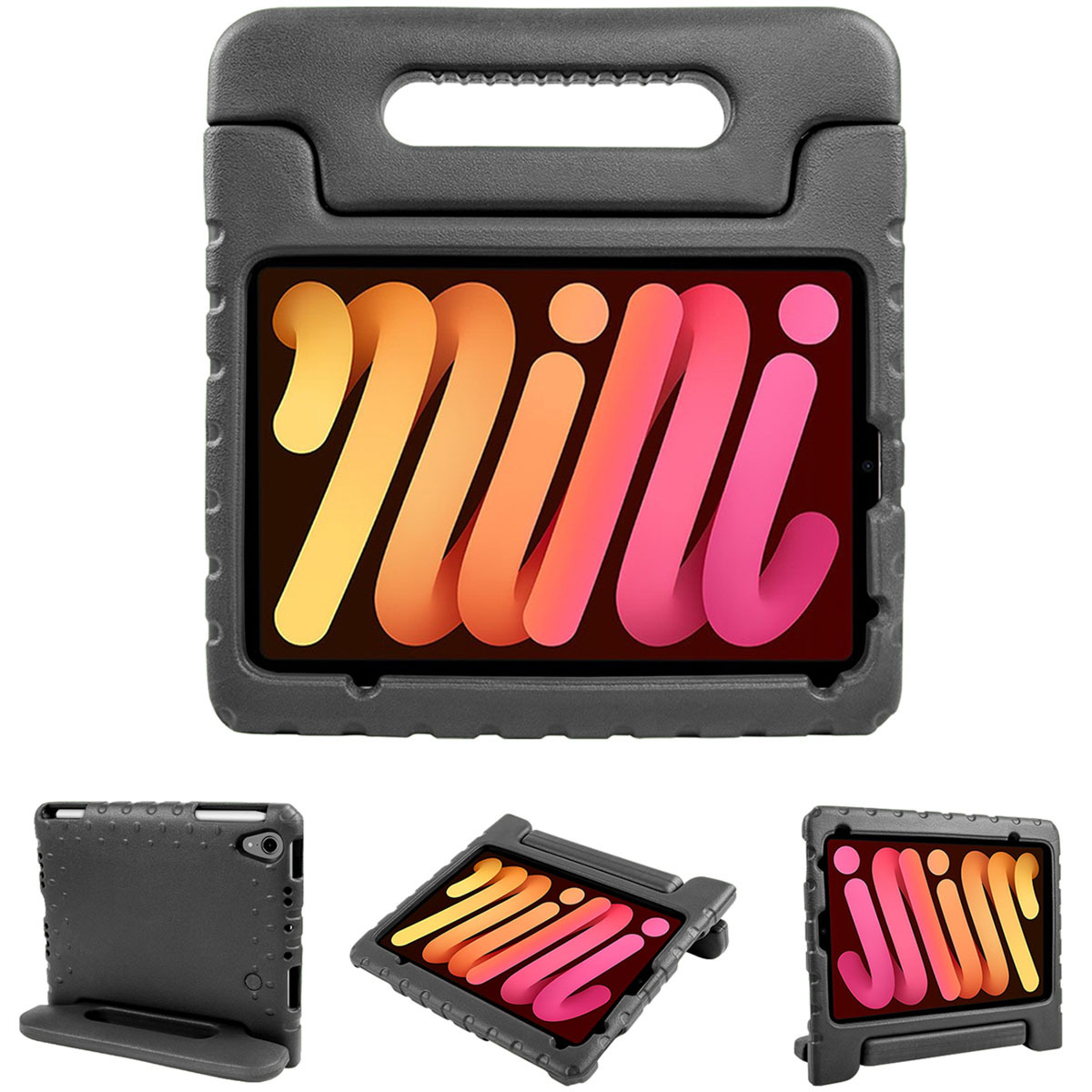 imoshion Kidsproof Backcover met handvat iPad Mini 6 (2021) tablethoes - Zwart