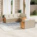 Maison Exclusive - Ensemble de meubles de jardin 7 pièces avec canapé et coussins, beige, en polyrotin