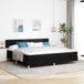 Maison Exclusive - Lit boxspring avec coussins, noir, 200 x 200 cm, rembourré