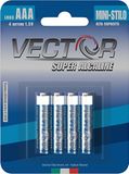 Vector Super alkaline batterij LR03 AAA 4 stuks