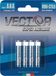 Vector Super alkaline batterij LR03 AAA 4 stuks