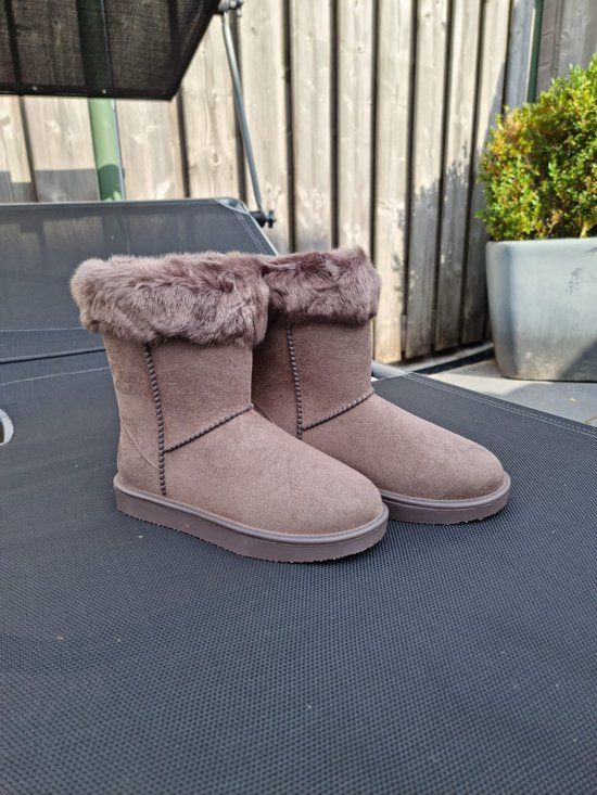 HKM Allweatherlaars Davos Fur - Taupe - Maat 36