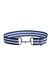 HKM Hunter Elastische streep riem, donkerblauw/wit, eenheidsmaat