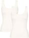 Sloggi GO Tank Top 2 pak Dames Onderhemd - Zijde Wit - Maat M