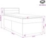 vidaXL Boxspringbed met matras, donkerbruin, 100 x 200 cm, stof