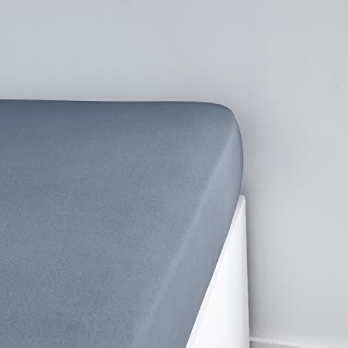 TODAY Essential Jersey Fitted Sheet - 90x190cm - 100% Cotton - Solid