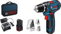 Bosch Professional GSR 12V-15 Accu schroefboormachine - 2x 2.0Ah + accessoires