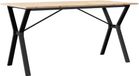 vidaXL Eettafel Y-frame 140x80x75 cm massief grenenhout en staal