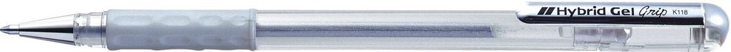Pentel Gelschrijver K118 Grip M Zilver | 12 stuks