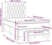 vidaXL Boxspring met matras stof zwart 120x190 cm
