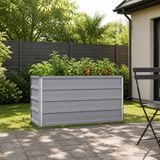 vidaXL Verhoogde Tuinbak Grijs 100 x 40 x 55 cm Gegalvaniseerd Staal