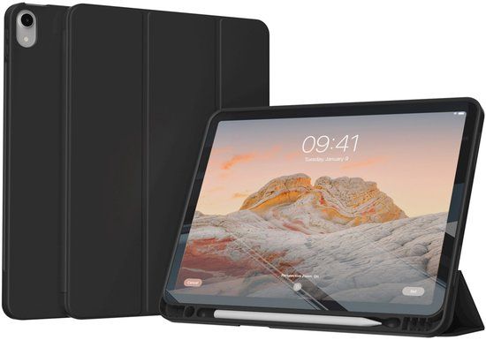Accezz Tablet Hoes - Geschikt voor Apple iPad 11 2025 A16 / iPad 10e generatie (2022) 10.9 inch - Smart Silicone Bookcase - Zwart