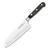 3 Claveles Gesmeed Santoku-mes van roestvrij staal, 17 cm, ergonomische POM-handgreep