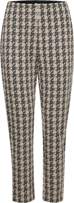 ICHI IHKATE HOUNDSTOOTH PA Dames Broek - XL - Doeskin Houndstooth