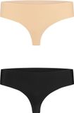 Bye Bra Onzichtbare String 2 Pack - Beige/Zwart, M