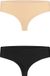 Bye Bra Onzichtbare String 2 Pack - Beige/Zwart, M