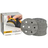 Mirka schuurpapier Iridium Ø 90 mm klittenband 7 gaten korrel 40 50 st