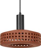 OSRAM Decor lampe suspendue décorative en argile avec motif perforé, 260 mm, avec douille E27, IP20, marron