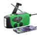 Radio solaire, radio portable avec manivelle et lampe de poche LED, radio d'urgence AM/FM avec prévisions météorologiques, batterie 2000mAh, dynamo à manivelle, power bank pour smartphone. Couleurs : jaune, vert
