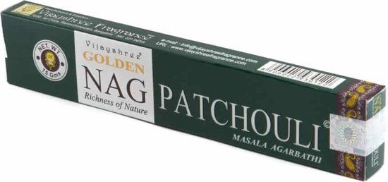 Gouden Nag Patchouli Wierook - 15g - Yogi & Yogini Meditation
