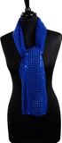 Merkloos Pailletten sjaal - Blauw - Glitter - Carnaval - Unisex - Polyester - 45 cm