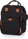 Chipolino Sac à dos/Sac à langer avec beaucoup d'espace de rangement Obsidian