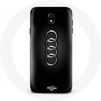 Maniacase Hoesje voor Samsung Galaxy J5 2017 Audi Logo hub cover zwarte achtergrond