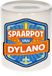 Bellatio Decorations Kinder spaarpot met naam - Dylano - keramiek - met dop - wit