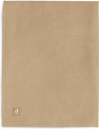 Jollein Baby Blanket Crib 100x150cm Basic Knit - Biscuit/Fleece
