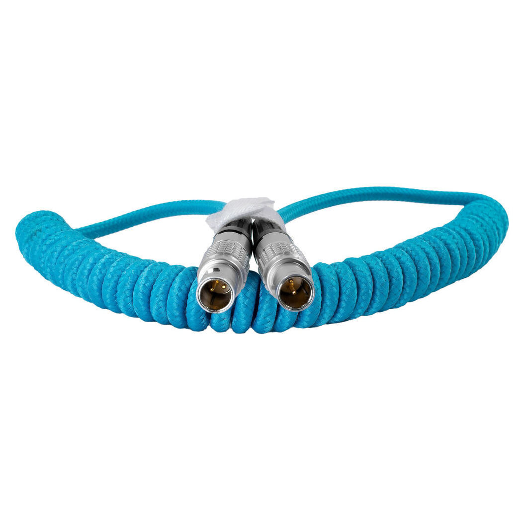 Kondor Blue LEMO naar LEMO 2 Pin 0B Male Coiled Power Cable