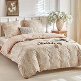 TRANKIELO® - Ensemble de literie 200x200 cm avec 2 taies d'oreiller 80x80 cm - Microfibre, Respirant, Kaki