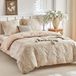 TRANKIELO® - Ensemble de literie 200x200 cm avec 2 taies d'oreiller 80x80 cm - Microfibre, Respirant, Kaki