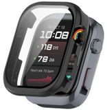 Wigento Huawei Watch D2: Kunststof PC beschermhoes + gehard H9 glas, zwart