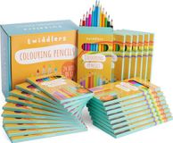 The Twiddlers – 60 Doosjes Mini Kleurpotloden (360 Stuks Totaal) – 9cm, Easy Grip Rond – Multipack voor Goodiebags & Klascadeaus