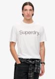 Superdry City T-shirt Heren Regular Fit Katoen XXL Optic