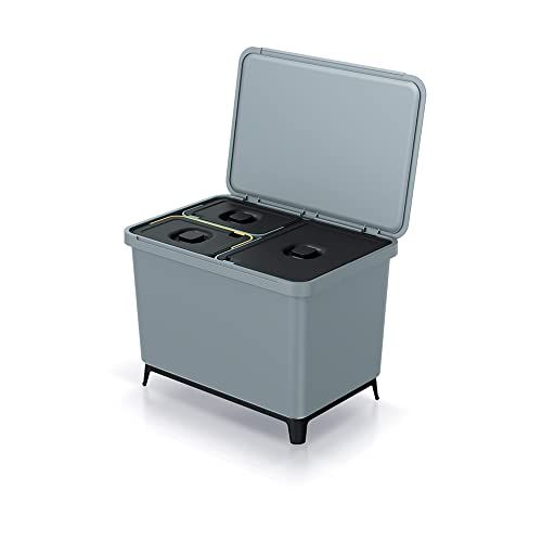KEDEN Recyclingsysteem 2x10L + 1x23L grijs