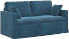vidaXL Bank Blauw Fluweel 158 x 78 x 80 cm