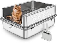 OEM BeiJingLiangPinJiaZuoKeJiWenHuaFaZhanYouXianGongSi RVS Kattentoilet XXXL Halfgesloten Met Hoge Rand Uitneembaar Lekvrij Anti-aanbaklaag Gemakkelijk Schoon te Maken Inclusief Schep