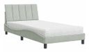 vidaXL Lit avec matelas "Hanko", gris clair, 120x200 cm, velours