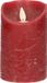 Anna's Collection Led kaars/stompkaars - bordeaux rood - H12,5 x D7,5 cm - wax - bewegende vlam