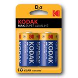 Kodak Max Alkaline D/LR20 Piles - 2 pièces