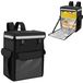 Sac de livraison de pizza isolé, 46 litres, avec compartiment amovible, réfléchissant