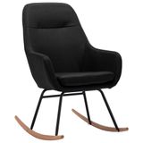 VidaXL Fauteuil tissu noir