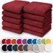 NatureMark Badstof washandje zeep molton 30 x 30 cm, Bordeaux rood
