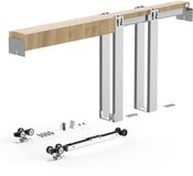 Vevor Schuifdeurkozijn Schuifdeurset voor 610-762 mm (B) 2032 mm (H) Staal