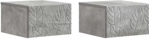 vidaXL Muurbevestigde Nachttafel 2 st Betongrijs 49 x 34,5 x 20 cm
